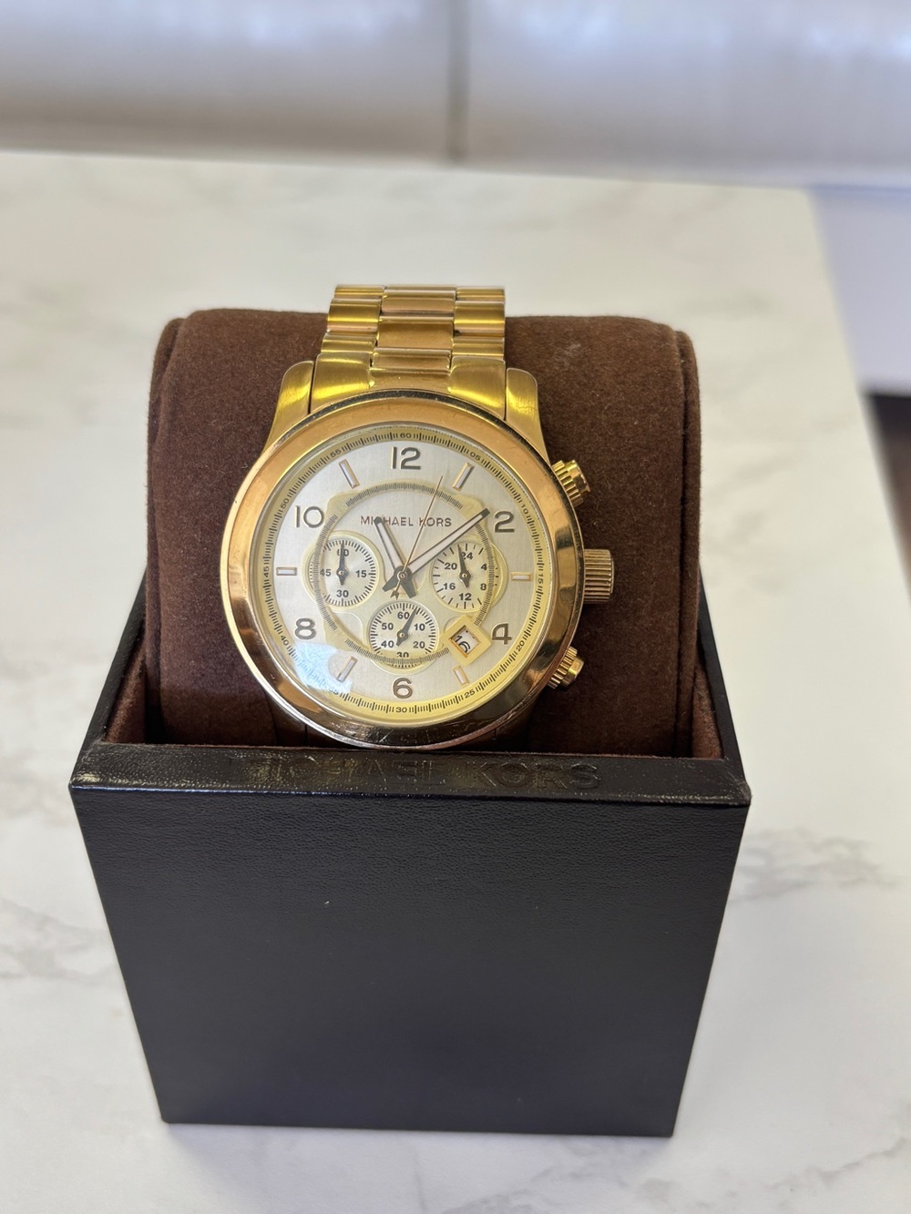 Michael Kors Gold-Tone Men's Chronograph Bracelet Watch